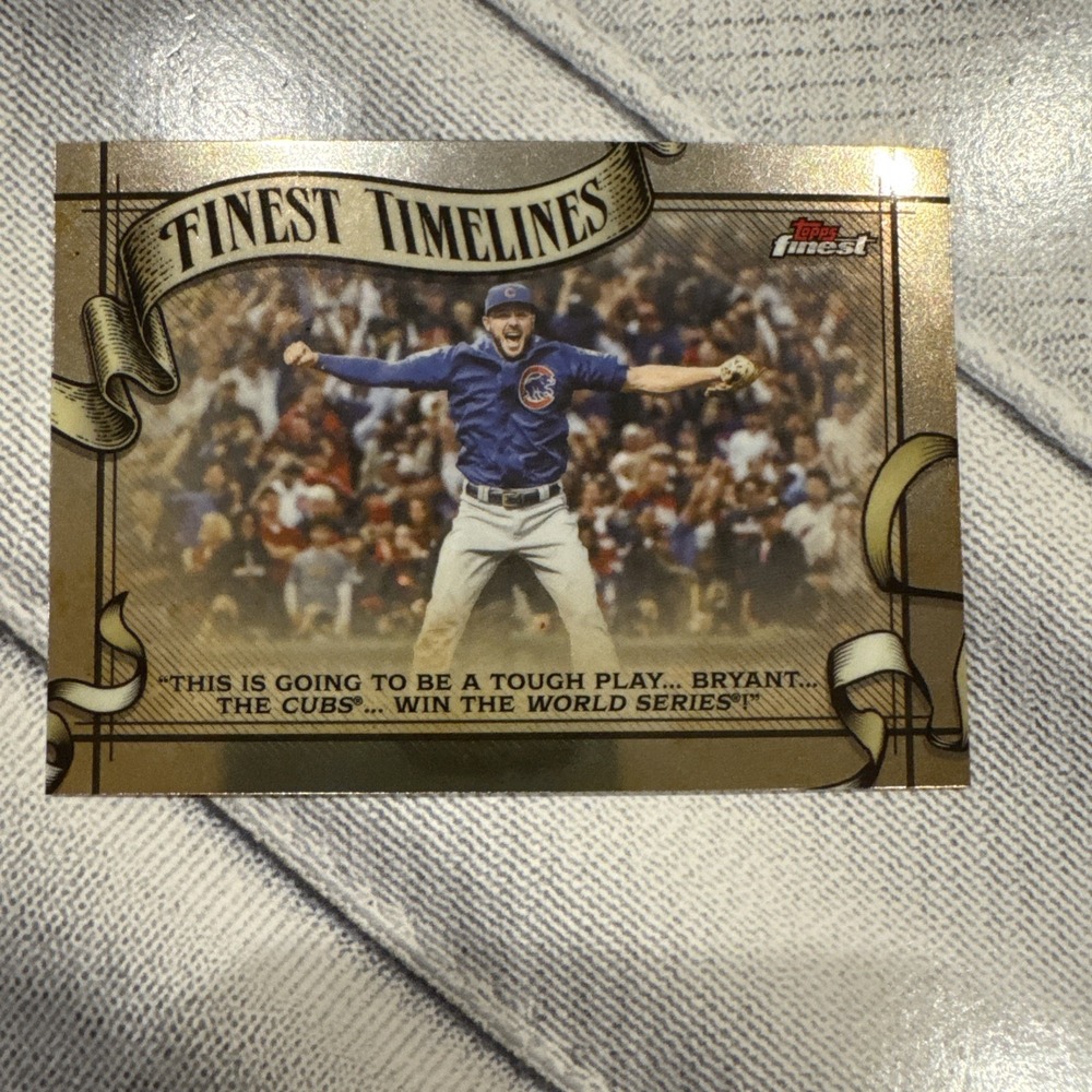 2026 Topps Finest Timelines Kris Bryant FT-30 Chicago Cubs Insert Baseball Card